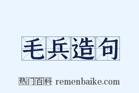 毛兵造句是什么意思的图片